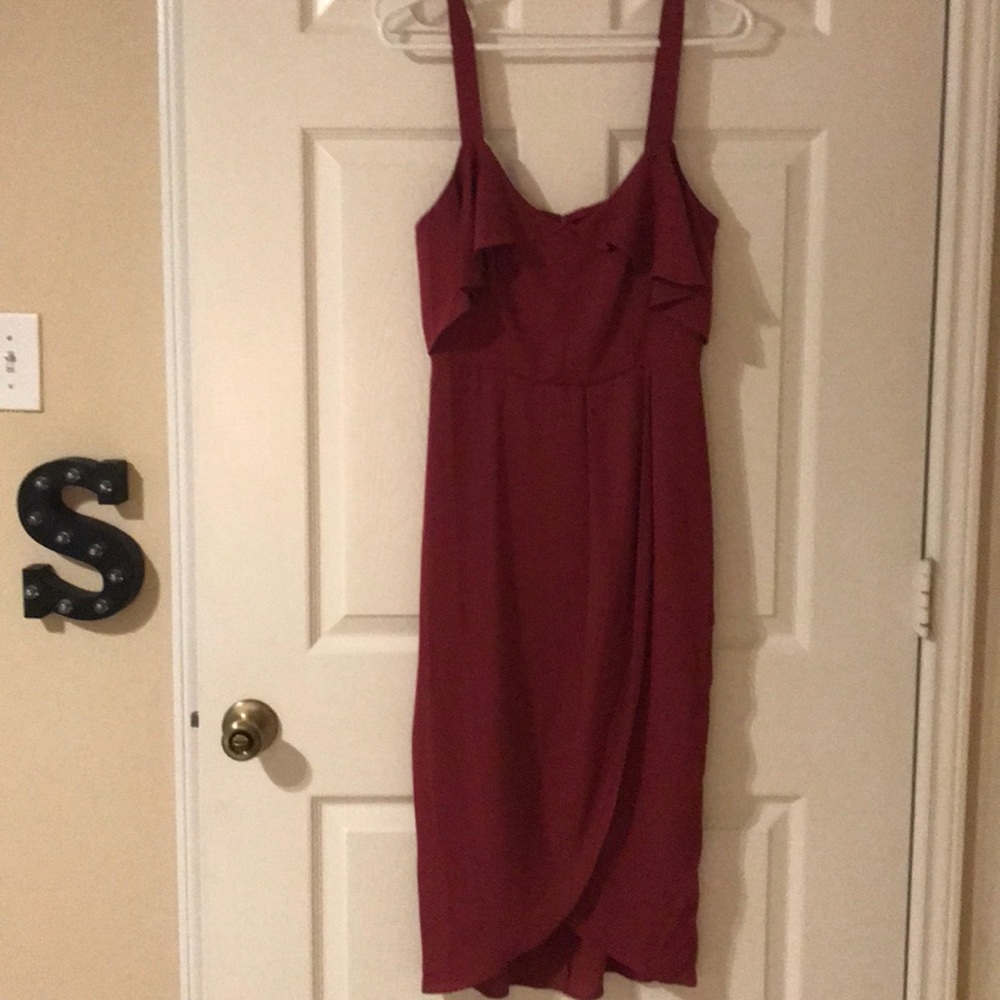 Burgundy dress